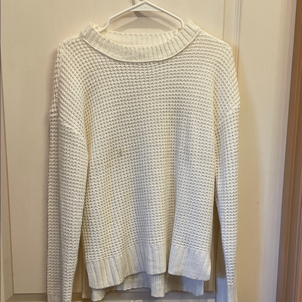 SO Women's Cream Cowl Neck Sweater